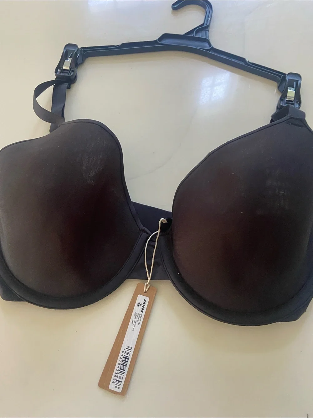 SKIMS Black Seamless T-Shirt Bra